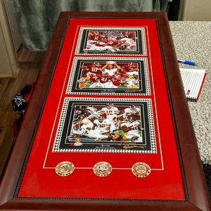 18X42 MATTED AND FRAMED ALABAMA CRIMSON TIDE 2009 2011 2012 BCS CHAMPIONS.